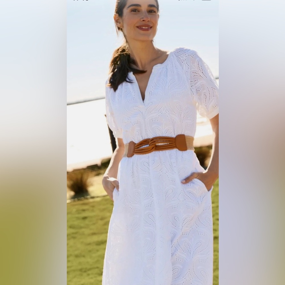 NWT J. McLaughlin Perry White Eyelet Dress